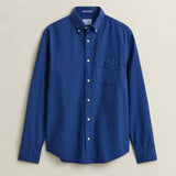 GANT Regular Fit Twill Shirt In Crisp Blue