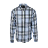 Gant Regular Fit Windblown Flannel Check Shirt In Fresh Blue