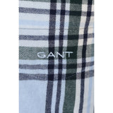 Gant Regular Fit Windblown Flannel Check Shirt In Fresh Blue