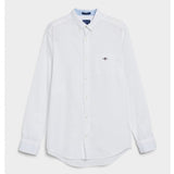 GANT Regular Long-sleeved Honeycomb Textured Shirt in Egg Shell