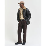 Gant Relaxed Fit Embroidered Twill Shirt In Oak Beige