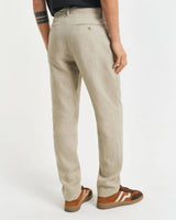 GANT Relaxed Fit Linen Drawstring Pants in Dry Sand