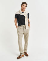 GANT Relaxed Fit Linen Drawstring Pants in Dry Sand