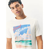 GANT Relaxed Fit Miami Graphic T-Shirt In Cream