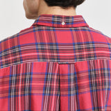 GANT Relaxed Fit Tartan Checked Shirt In Ruby Red