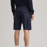 GANT Relaxed Fit Twill Cargo Shorts in Marine