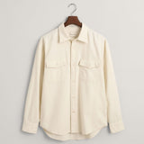 GANT Relaxed Fit Utility Shirt in Cream