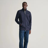 GANT Sacker Rib Full Zip In Evening Blue