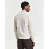 GANT Sacker Rib Half-Zip Sweatshirt In Cream