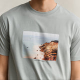 GANT Scenery Graphic T-Shirt In Ceramic Grey