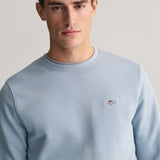 GANT Shield Crew Neck Sweatshirt in Dove Blue