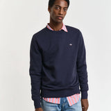 GANT Shield Crew Neck Sweatshirt in Evening Blue