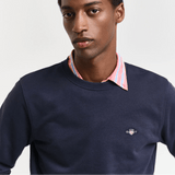 GANT Shield Crew Neck Sweatshirt in Evening Blue