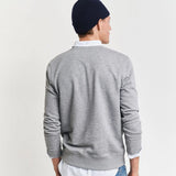 GANT Shield Crew Neck Sweatshirt in Grey Melange