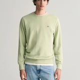 GANT Shield Crew Neck Sweatshirt in Milky Matcha