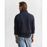 GANT Shield Half-Zip Sweatshirt In Evening Blue
