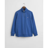 GANT Shield Half-Zip Sweatshirt In Rich Blue