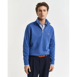 GANT Shield Half-Zip Sweatshirt In Rich Blue