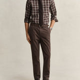 GANT Slim Fit Comfort Chinos In Shadow Brown
