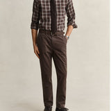GANT Slim Fit Comfort Chinos In Shadow Brown