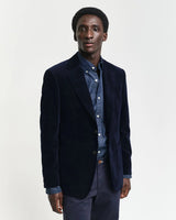 GANT Slim Fit Corduroy Suit Jacket in Evening Blue