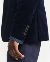 GANT Slim Fit Corduroy Suit Jacket in Evening Blue