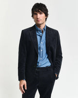 GANT Slim Fit Corduroy Suit Jacket in Tartan Green