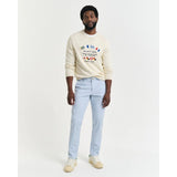 GANT Slim Fit Sunfaded Chinos In Fresh Blue