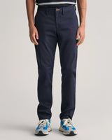 GANT Slim Fit Twill Chinos in Navy