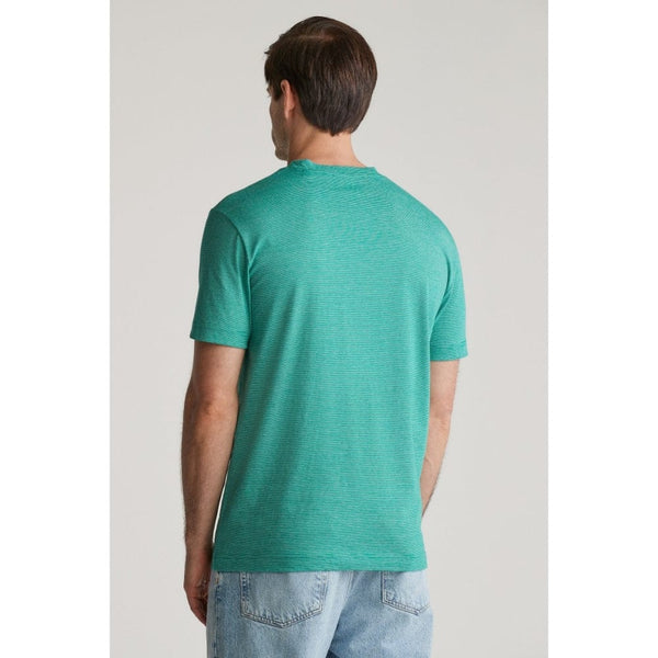 GANT Small Stripe T-shirt In Deep Green