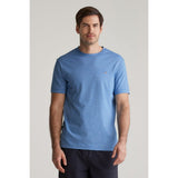 GANT Small Stripe T-shirt In Lapis Blue