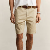GANT Sport Chino Shorts Slim Fit In Oat Beige