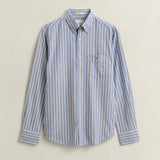 GANT Striped Classic Oxford Shirt In College Blue