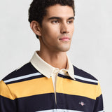 GANT Striped Heavy Rugger In Evening Blue