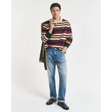 GANT Striped Heavy Rugger In Tartan Green