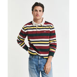 GANT Striped Heavy Rugger In Tartan Green