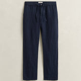 GANT Striped Linen Pants Regular Fit In Evening Blue