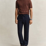GANT Striped Linen Pants Regular Fit In Evening Blue