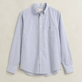GANT Striped Poplin Shirt In Fresh Blue