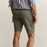 GANT Sunfaded Chino Shorts Regular Fit In Dry Herb Green