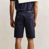 GANT Sunfaded Chino Shorts Regular Fit In Evening Blue