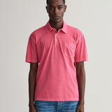 GANT Sunfaded Jersey Polo Shirt in Magenta Pink