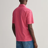 GANT Sunfaded Jersey Polo Shirt in Magenta Pink