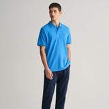 GANT Tipped Piqué Polo Shirt in Day Blue