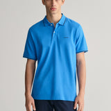 GANT Tipped Piqué Polo Shirt in Day Blue
