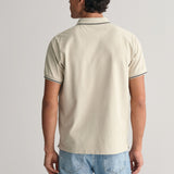 GANT Tipped Piqué Polo Shirt in Silky Beige