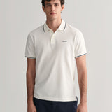 GANT Tipped Piqué Polo Shirt In White
