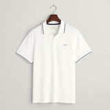GANT Tipped Piqué Polo Shirt In White