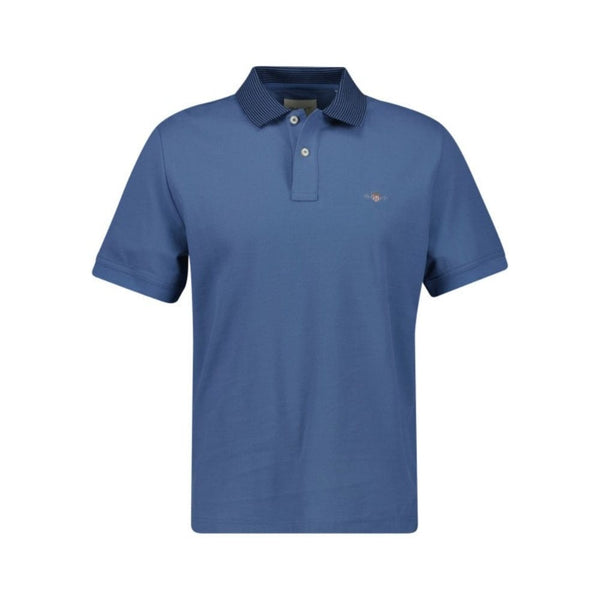 GANT Tipping Detail Polo Shirt In Salty Sea