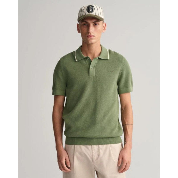 GANT Tipping Pique Polo 362 In Kalamata Green